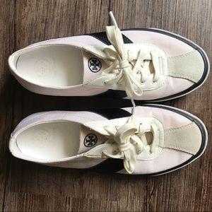 Tory Burch Navy Stripe Tennis Shoe